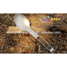 Colher Titanium da forma da alta qualidade, spork titanium, spork titanium de dobramento